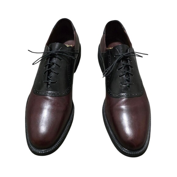ET Wright Vintage Oxford Shoes Mens Size 12B Brown Black Two Tone Vibram Sole main image 8